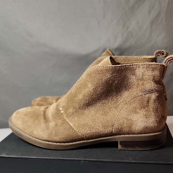 Franco Sarto Tan Suede Ankle Boots - Picture 4 of 7
